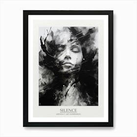 Silence Abstract Black And White 10 Poster Art Print