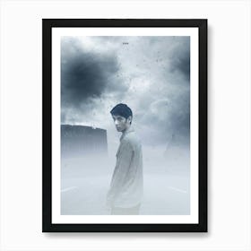 Man Standing In The Fog Art Print