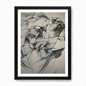 Abstract Drawing Of A Lion Art Print