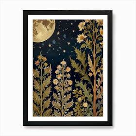 Moonlight In The Garden Style William Morris Art Print 10 Art Print