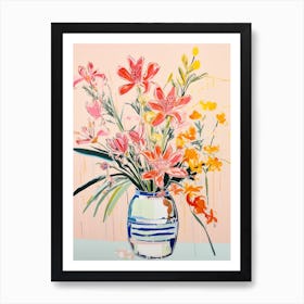 Flower Painting Fauvist Style Kangaroo Paw 3 Art Print