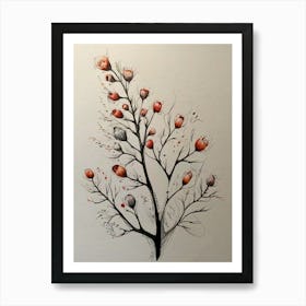 Pomegranate Tree Art Print