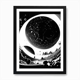 Planetesimal Noir Comic Space Art Print