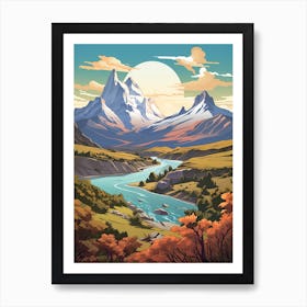 Patagonia 3 Vintage Travel Illustration Art Print