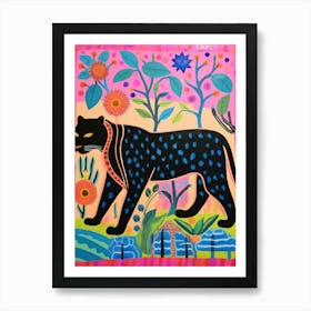 Maximalist Animal Painting Panther 4 Art Print