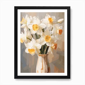 Daffodil Flower Still Life Painting 2 Dreamy Art Print