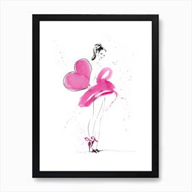 Love Is Pink Watercolor Art Print