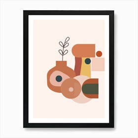 Boho Aesthetic Bohemian Shapes Art Print