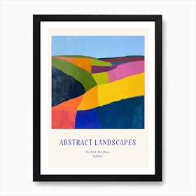 Colourful Abstract The North York Moors England 3 Poster Blue Poster