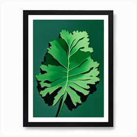 Cilantro Leaf Vibrant Inspired Art Print