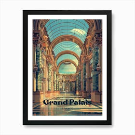 Grand Palais Paris Museum Travel Art Illustration Art Print