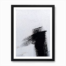 Stained Background. Abstract black paint grunge background 2 Art Print