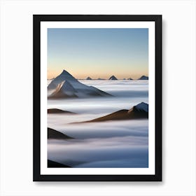 Alluring Fog In The Mountains Art Print