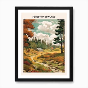 Forest of Bowland Midcentury Travel Poster Art Print