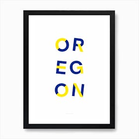 Oregon State Flag Colours Art Print