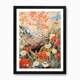 Grouse 3 Detailed Bird Painting Art Print