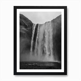 Waterfall In Iceland 2 Art Print