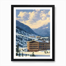 Grandvalira, Andorra Ski Resort Vintage Landscape 1 Skiing Poster Art Print