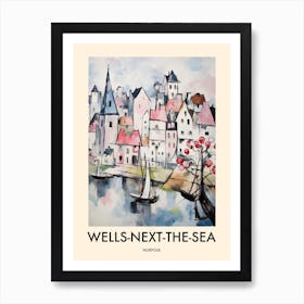 Wells Next The Sea (Norfolk) Painting 1 Travel Poster Art Print