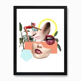 Girls Talk Art Print