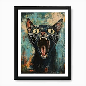 Fantastic Screaming Cat 10 Art Print