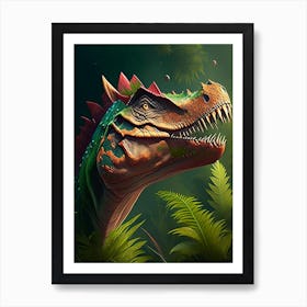 Saltasaurus Illustration Dinosaur Art Print