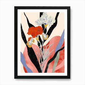 Colourful Flower Illustration Carnation 2 Art Print