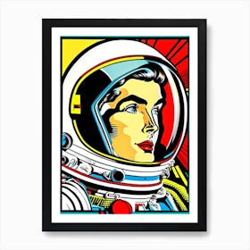 Cosmonaut Bright Comic Space Art Print