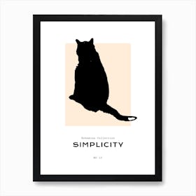 Black cat Simplicity Art Print