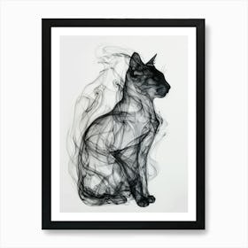 Smokey Cat Art Print