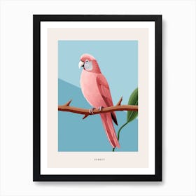 Minimalist Parrot 3 Bird Poster Art Print