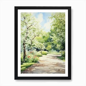 Gothenburg Botanical Gardens Watercolour 1 Art Print