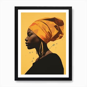 African Woman In Turban 14 Art Print