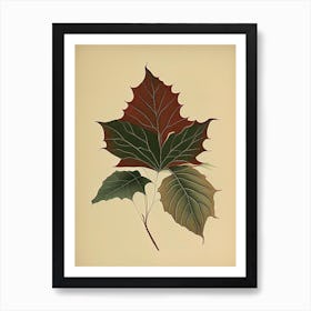 Poinsettia Leaf Rousseau Inspired Art Print