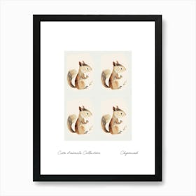 Cute Animals Collection Chipmunk 4 Art Print