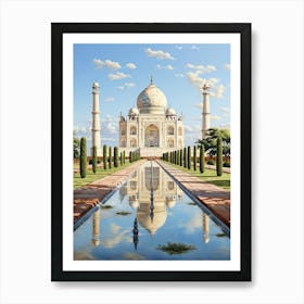 Taj Mahal Grace in the Skyline Art Print