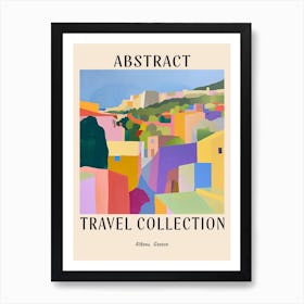 Abstract Travel Collection Poster Athens Greece 1 Art Print