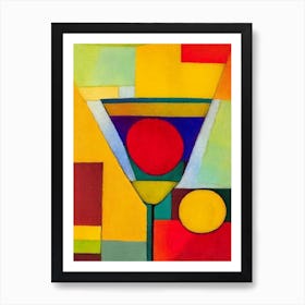 Lemon Drop Paul Klee Inspired Abstract 2 Cocktail Poster Art Print