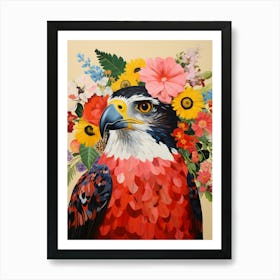 Bird With A Flower Crown Falcon 3 Art Print