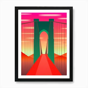 Bridge At Sunset Art Print