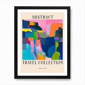 Abstract Travel Collection Poster Austin Texas 1 Art Print