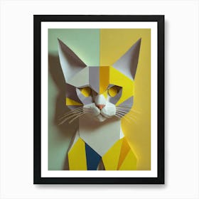 Origami Cat 2 Art Print