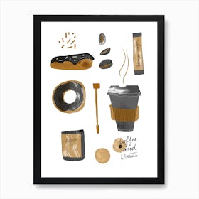 Coffee And Donuts Art Print