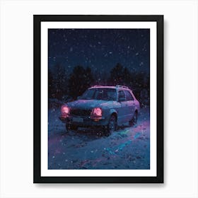 Car In The Snow 3 Art Print