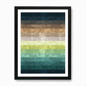 Expressionist and geometric watercolor 1 Art Print