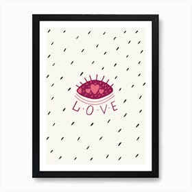 Abstract Valentine Love Art Print