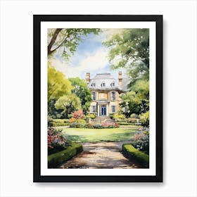 Longue Vue House And Gardens Usa Watercolour  Art Print