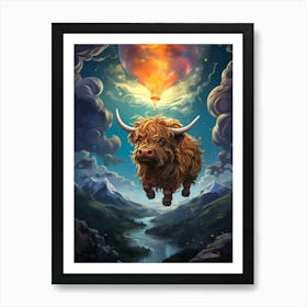 Highland Cow Art Print