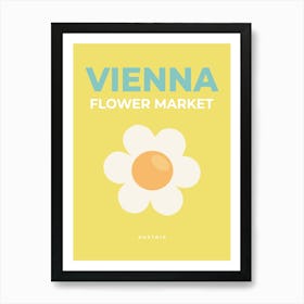 Flower Market Vienna Autria Yellow Art Print