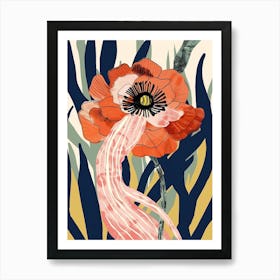 Colourful Flower Illustration Ranunculus 3 Art Print